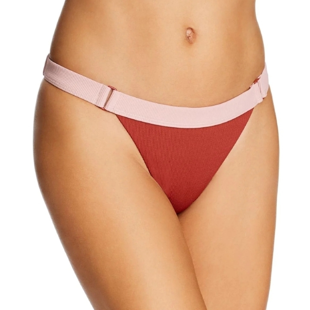 Dolce Vita Banded Bottom Colorblock Bikini Swim Bottom Cinnamon XS